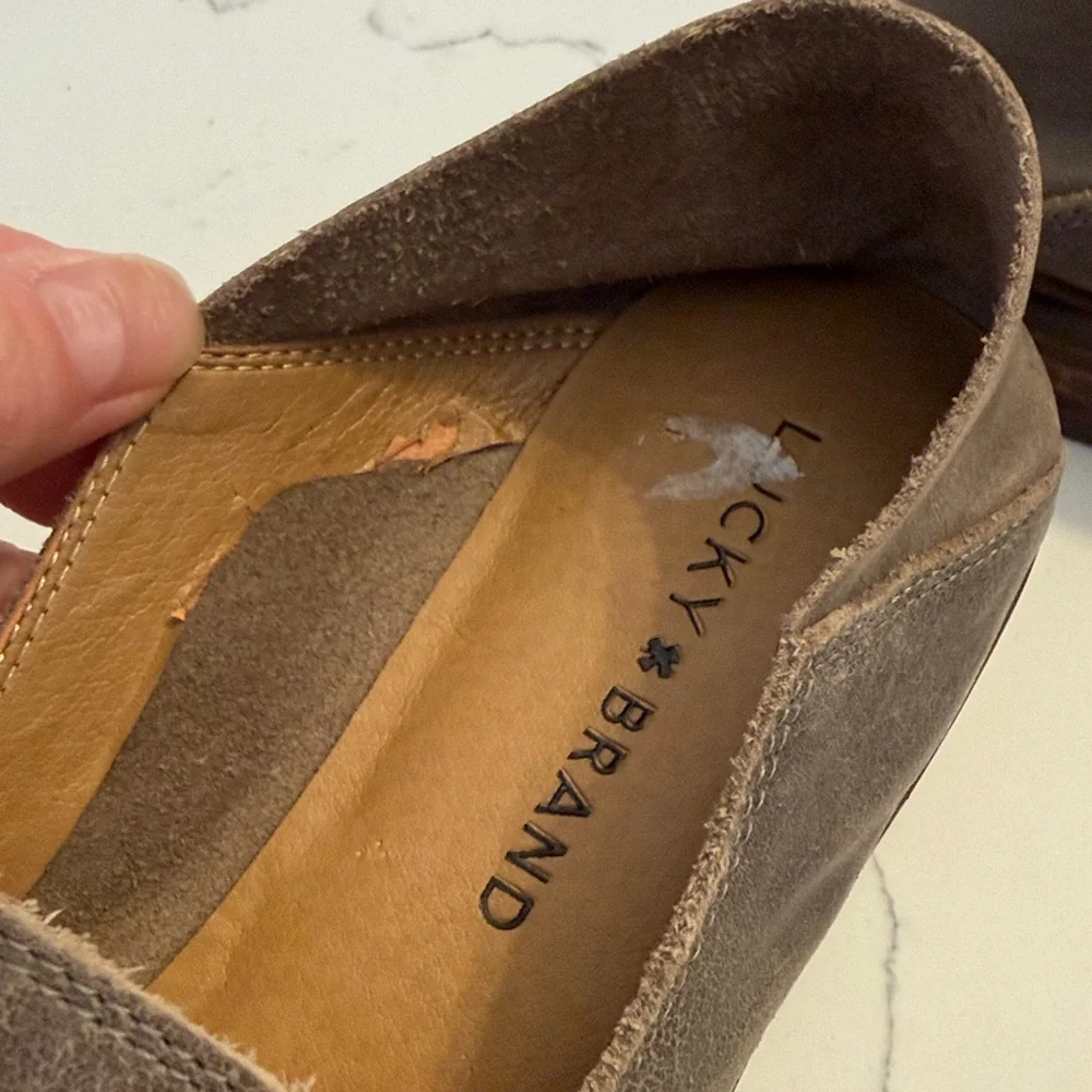 Lucky Brand taupe loafers